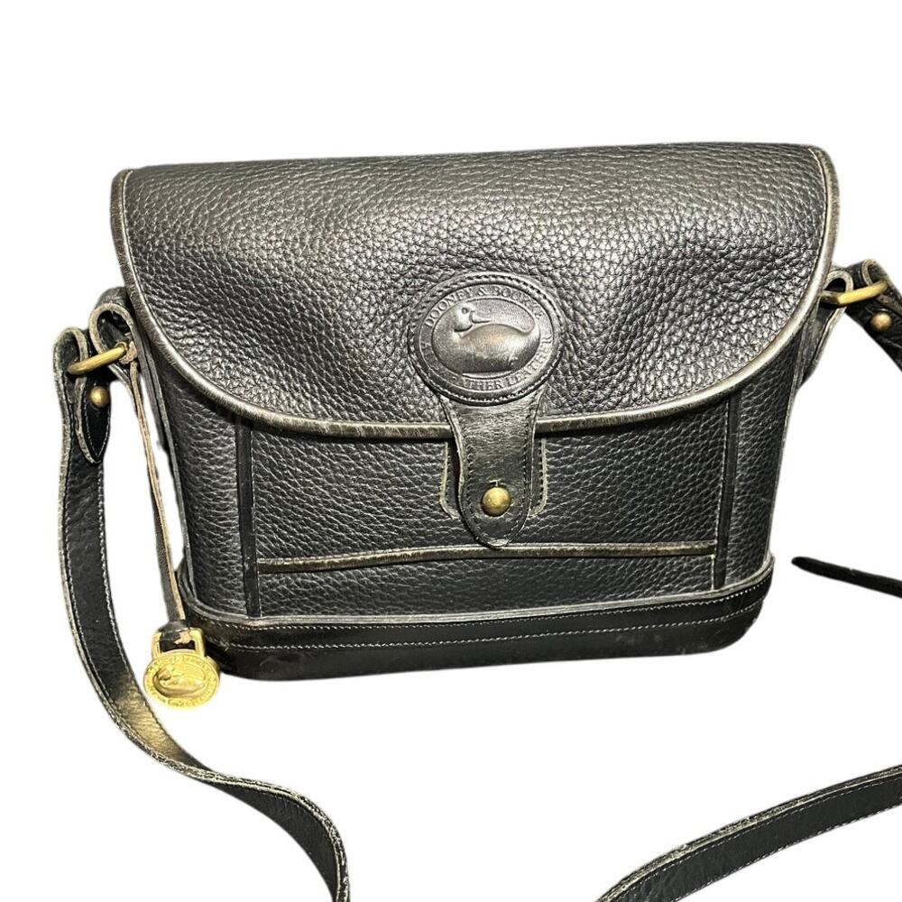 Dooney & Bourke Vintage Mini Dover Collection 1992 Black Crossbody Bag Purse